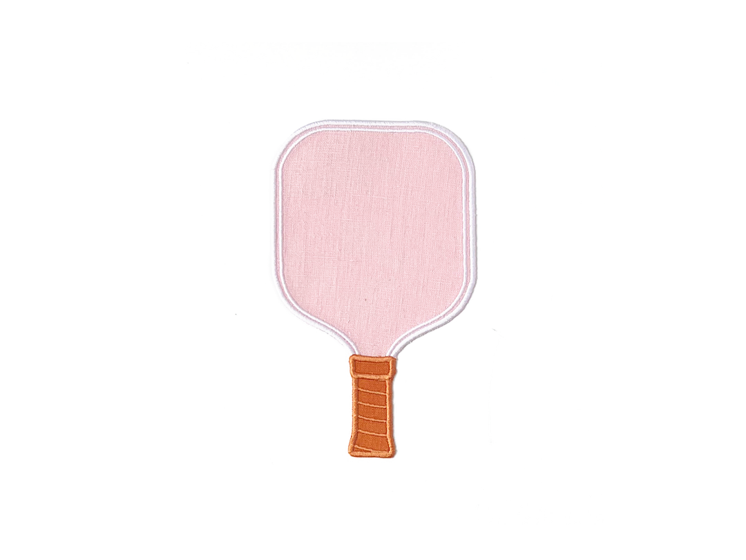 Pink Pickleball Paddle Linen Cocktail Napkins - Set of 4