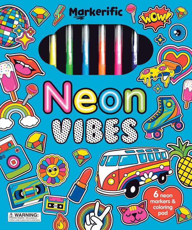 Markerific: Neon Vibes by: Folders; 48 pages / English