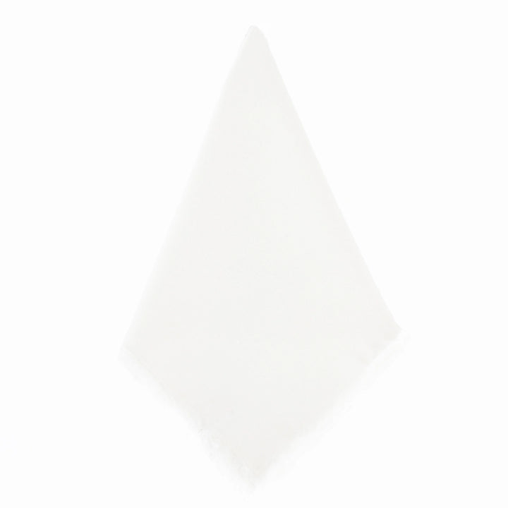 Fringed Design Stone Washed Napkin Ivory Set of 4