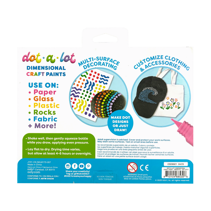 Dot-A-Lot: Dimensional Craft Paint - Bright (Set of 8)