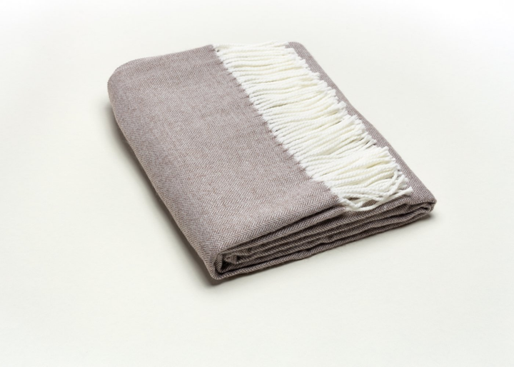 Fringed Herringbone Throws