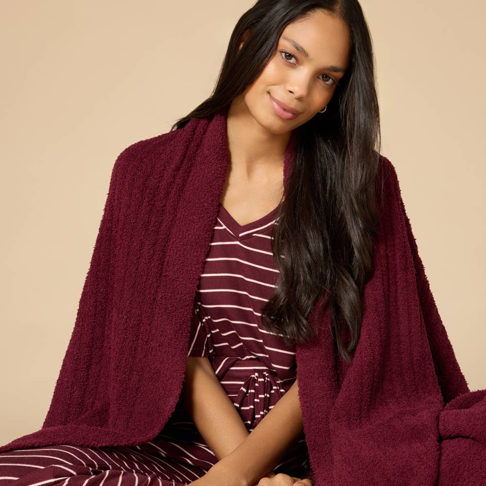 Perfect Home Decor 50" x 70" Solid Rib Marshmallow Blanket