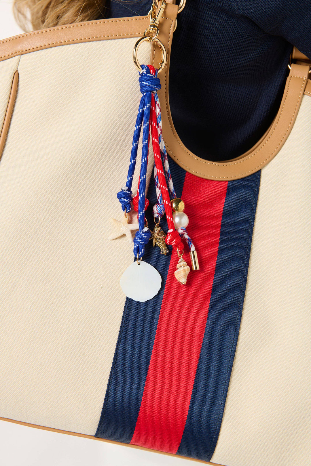 COASTAL BAG CHARM/KEY RING,MULTI