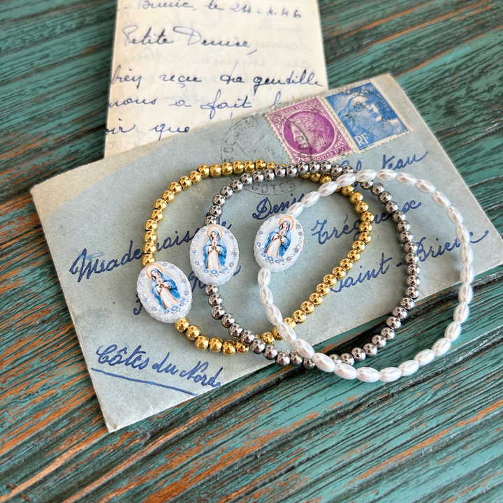 HOLY WATER MIRACULOUS BRACELET : Yellow Gold