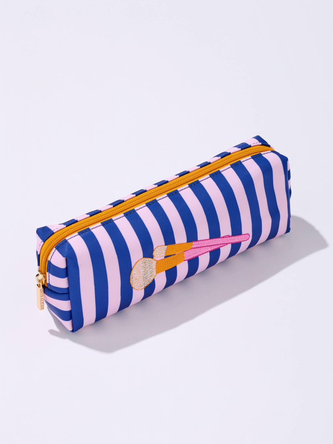 BRUSH ZIP POUCH,NAVY