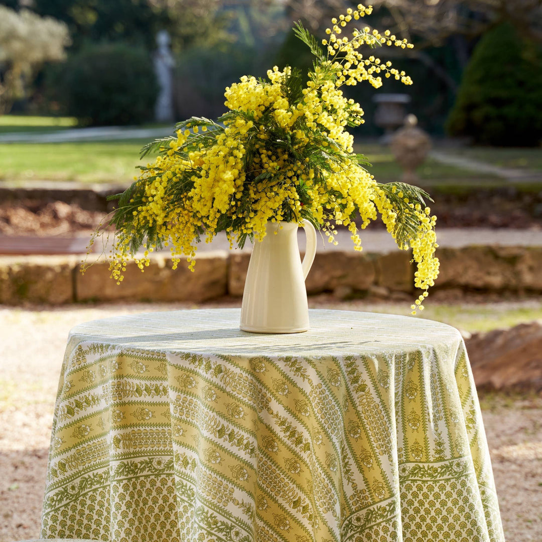 Provence Avignon Pistache Tablecloth: 71" x 106"