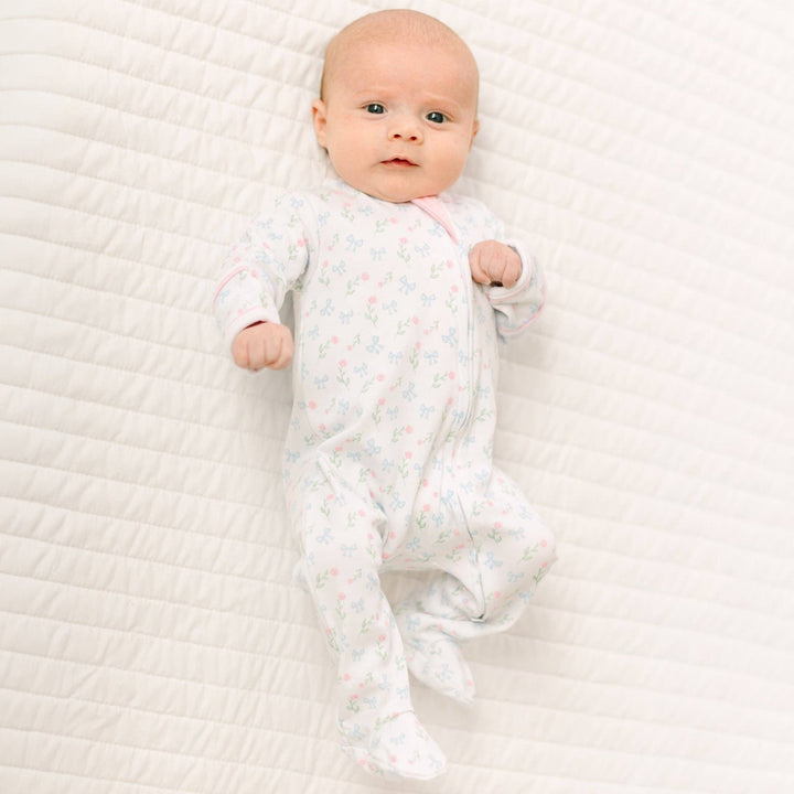 Evelyn's Classics Print Zip Footie