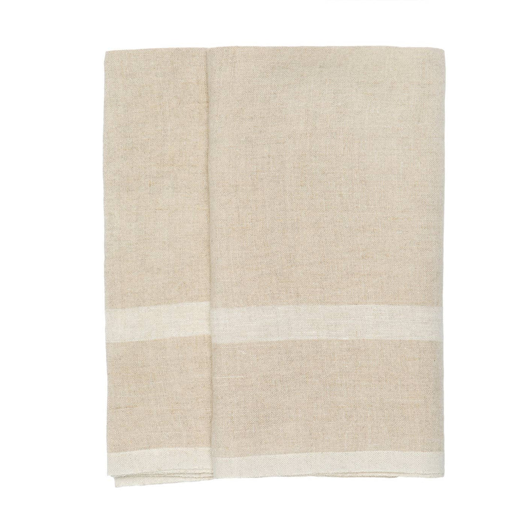 Laundered Linen Natural/White Towels 20x30 - Set of 2: Natural/White