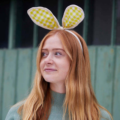 Yellow Fabric Dress Up Easter Bunny Ears