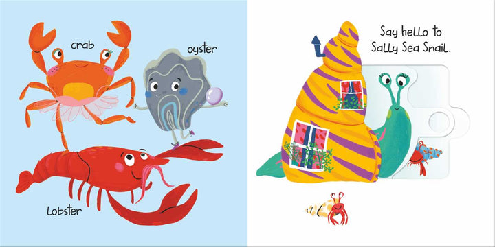 Slide and Peek - In The Ocean by Little Genius Books: Board Books; 10 pages / English