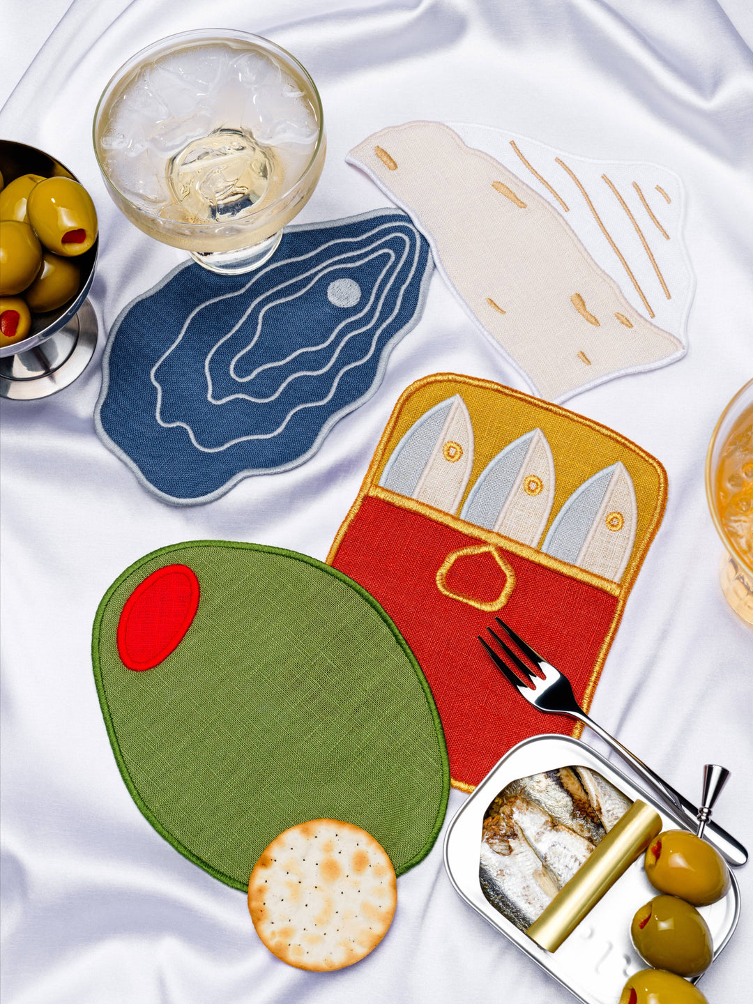 Hors D'Oeuvres Cocktail Napkins - Set Of 4