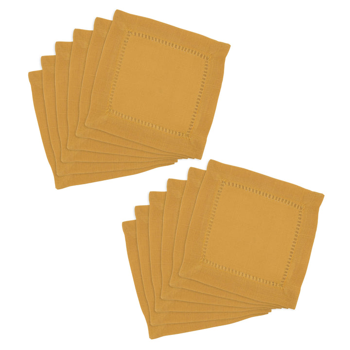 White Hemstitch Cocktail Napkin /6" Set of 4