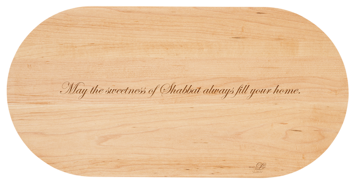Challah - Oval Maple Wood Cheeseboard  20 x 9"