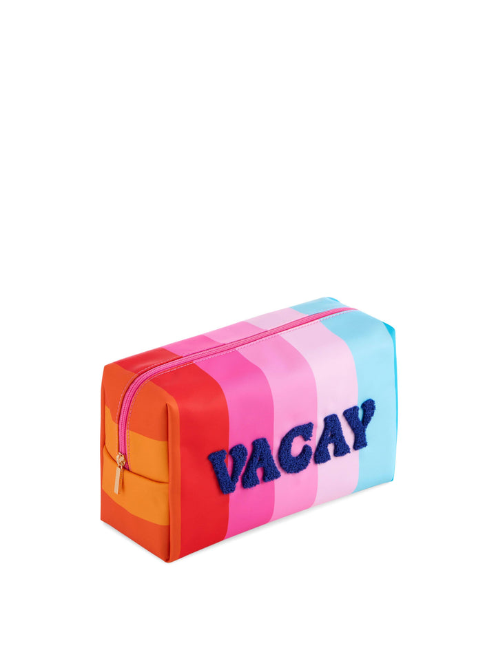 "VACAY" LARGE ZIP POUCH,MULTI