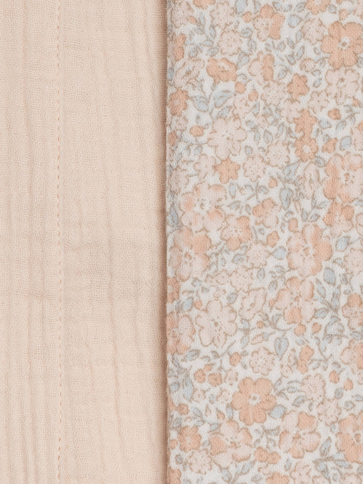 2-Pack Muslin Burp Cloths - Belmont Floral + Shell