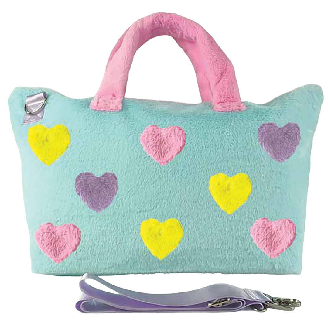 Hearts Color Block Overnight Bag