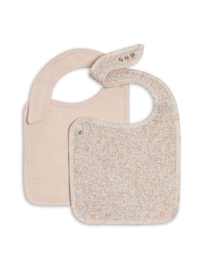 2-Pack Muslin Bibs - Belmont Floral + Shell