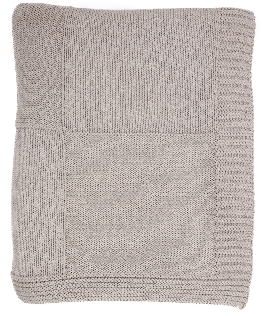 Adam Cotton Knit Throw: Mushroom