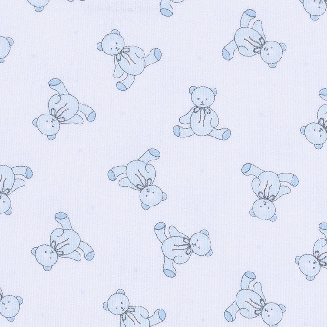 Baby's Teddy Footie - Light Blue: Newborn