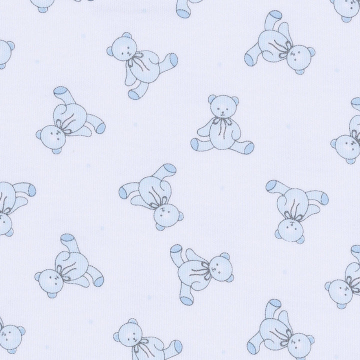 Baby's Teddy Footie - Light Blue: Newborn
