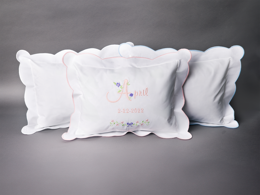 Wavy Scallop Baby/Boudoir Pillow Shams / 12" x 16" / Baby/Boudoir Sham