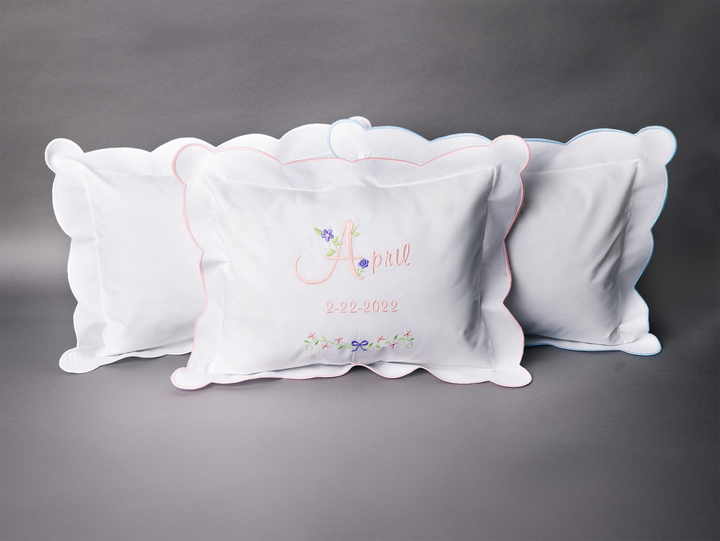 Wavy Scallop Baby/Boudoir Pillow Shams / 12" x 16" / Baby/Boudoir Sham