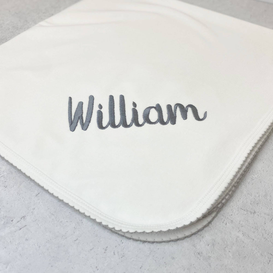 Marcela - Pima Cotton Baby Blanket: All White