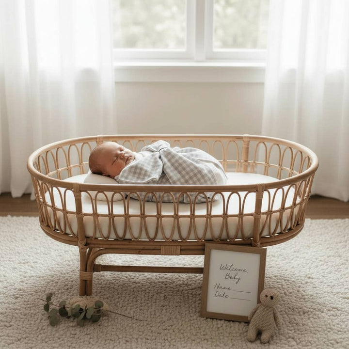 Newborn Swaddle Sash Maternity Sash with Big Bowknot Plaid: Blue
