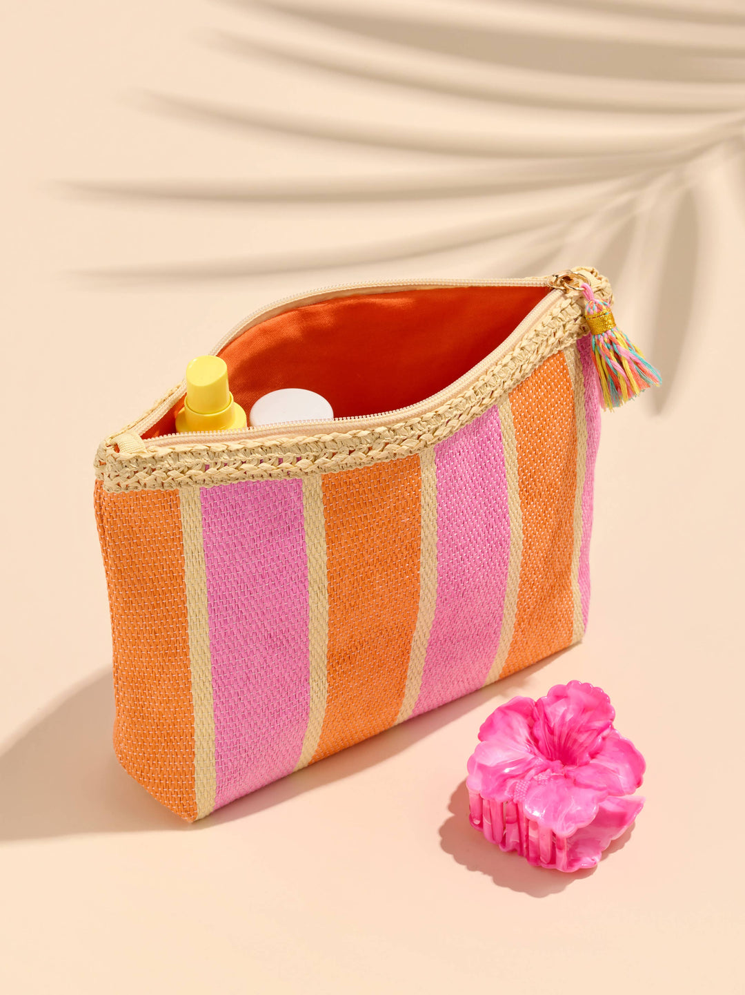 CAPRI ZIP POUCH: TAN