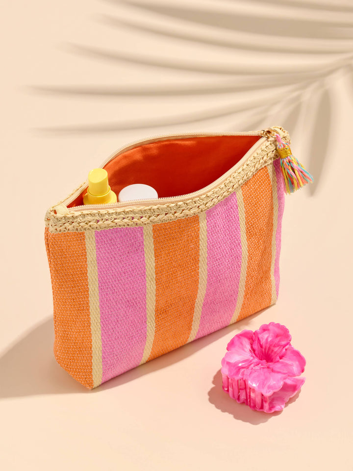 CAPRI ZIP POUCH: TAN