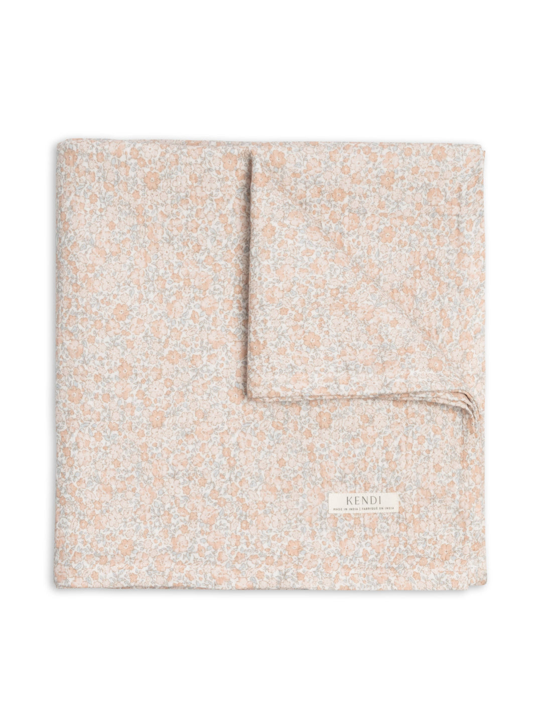 Muslin Swaddle Blanket - Belmont Floral / Shell + Powder