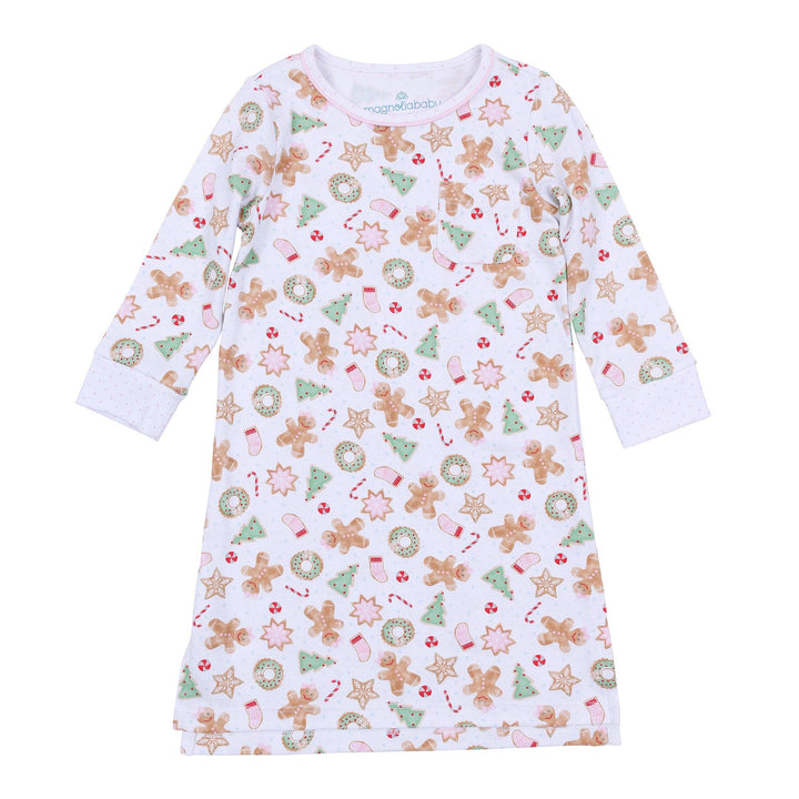 Frosted Wonderland Long Sleeve Nightdress - Pink