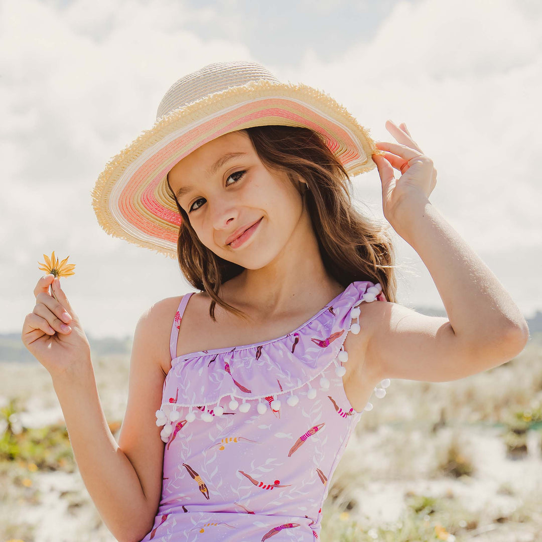 Peachy Striped Sunhat S/M