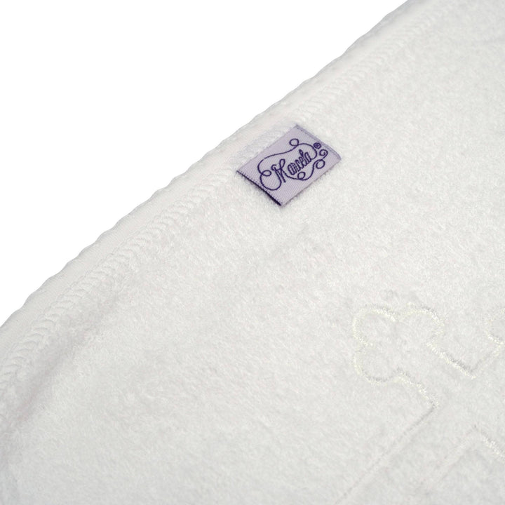 Marcela - White Pima Burp Cloth: Regular