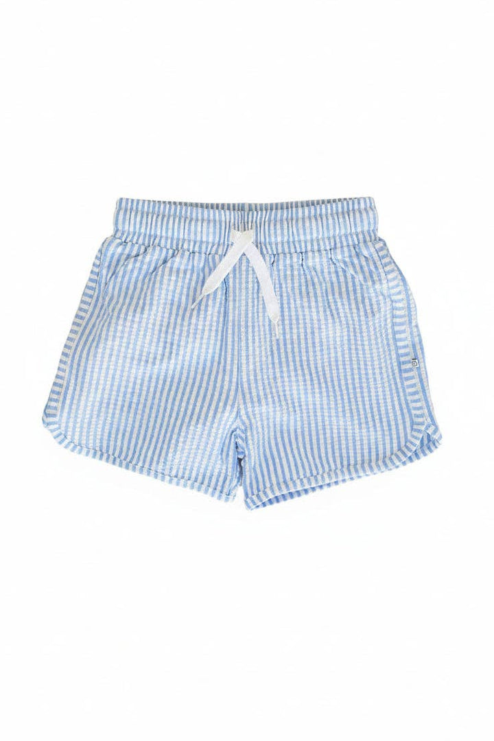 Boy's Swim Trunks | Seersucker Blue 6-12 months