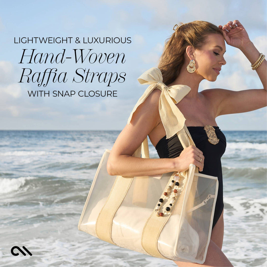 Case-Mate Ecru Raffia Bow Jelly Tote Bag (Classic)