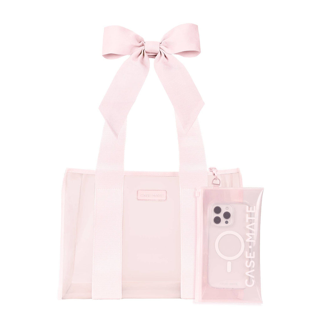Case-Mate Ballet Pink Bow Jelly Tote Bag (Medium)