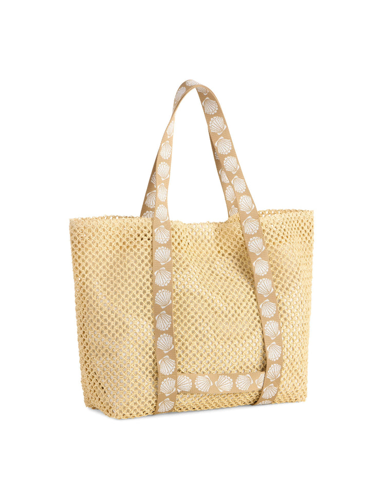 SHELLY TOTE AND HAT SET,TAN