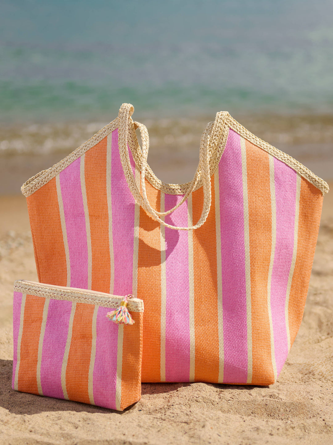 CAPRI ZIP POUCH: TAN