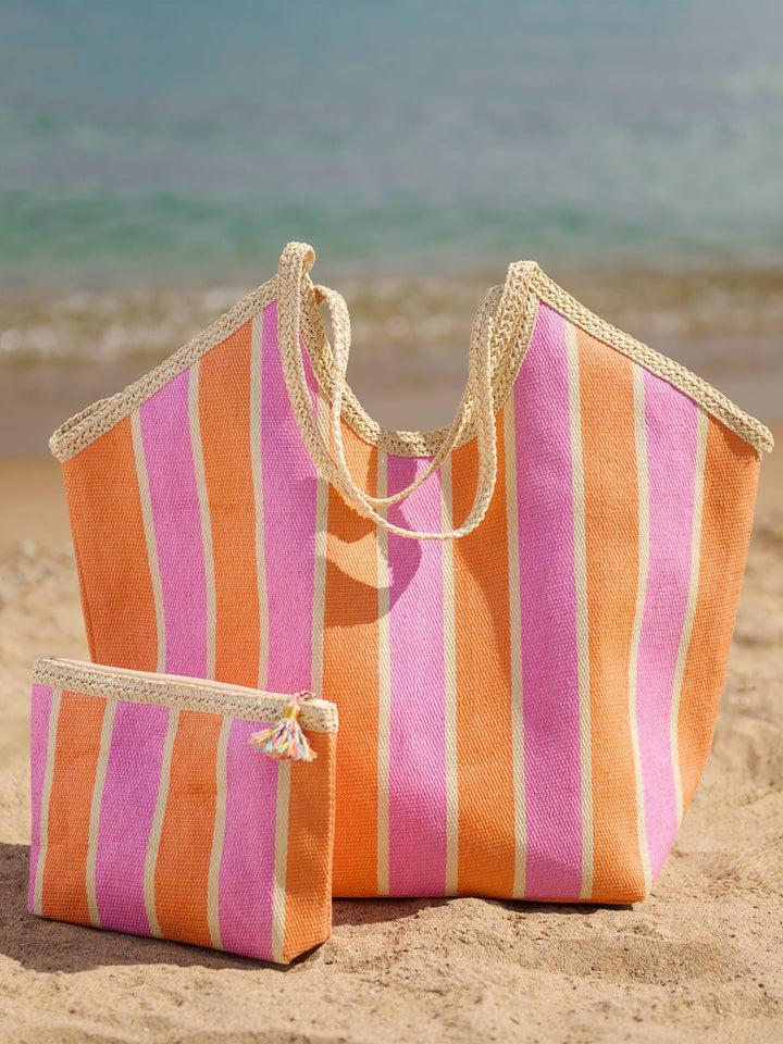 CAPRI ZIP POUCH: TAN