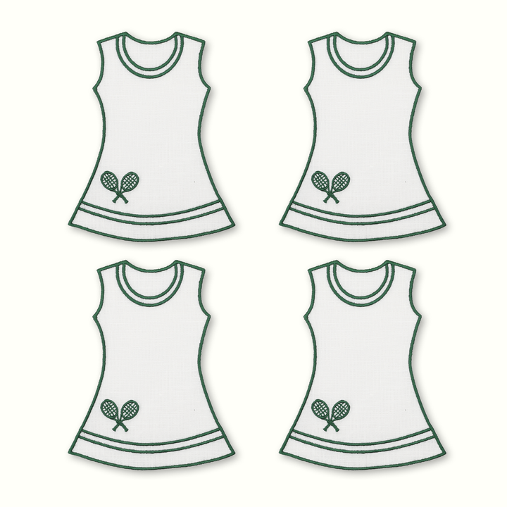 Tennis Dress Cocktail Napkins - Set of 4