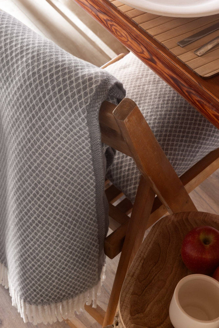 Diamond Lattice Throw-Linen