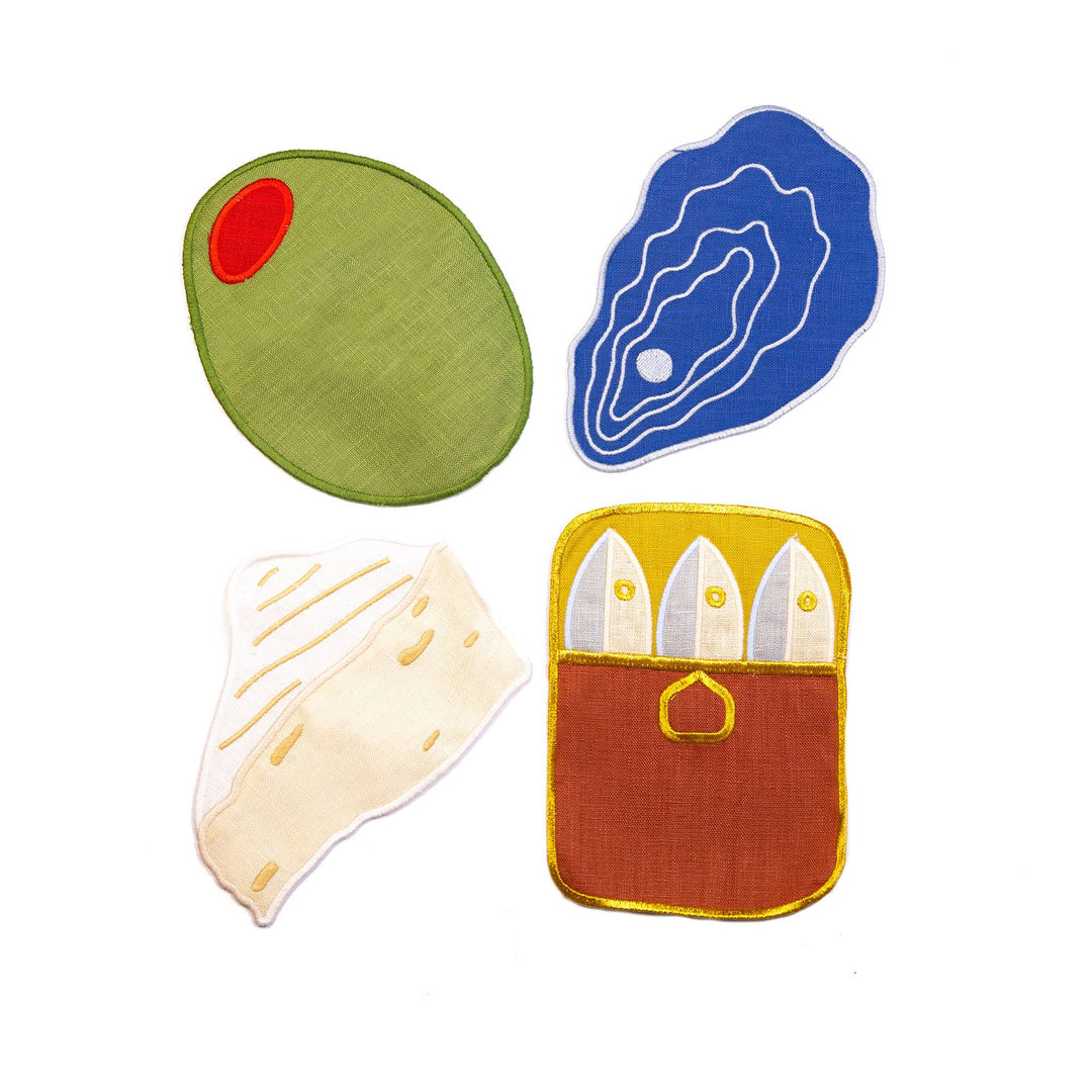 Hors D'Oeuvres Cocktail Napkins - Set Of 4