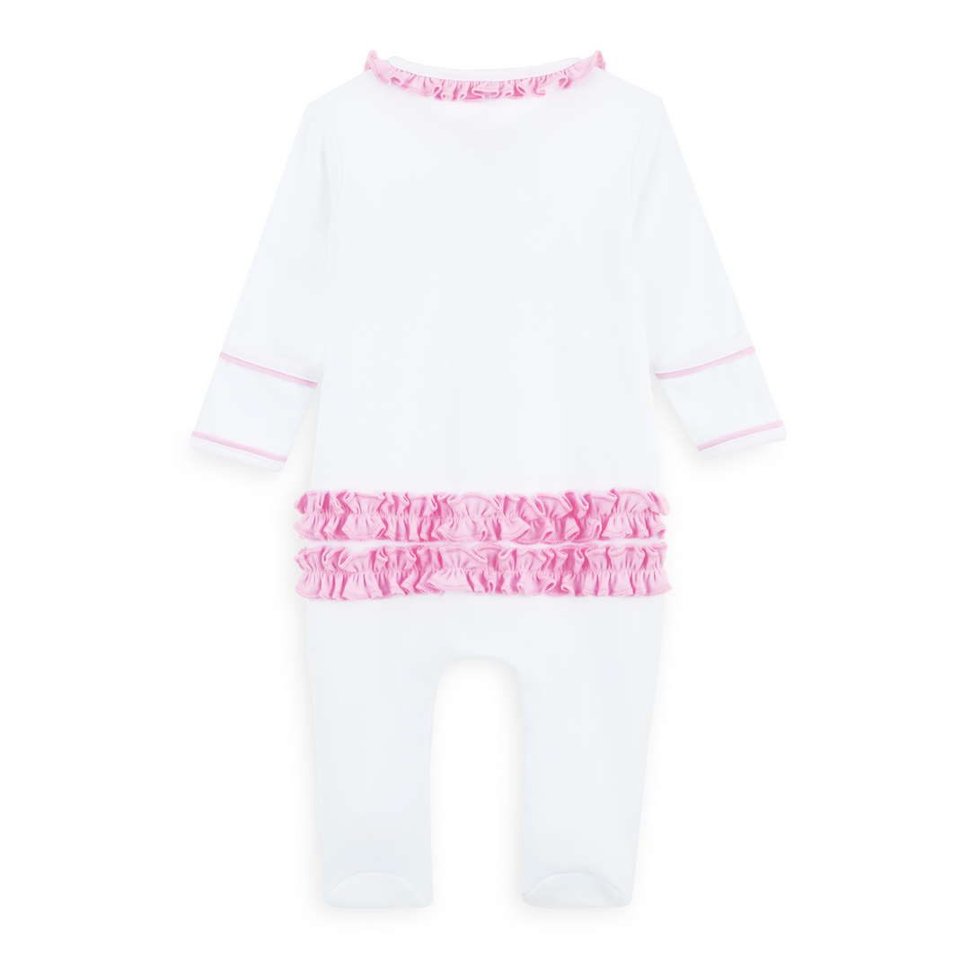 Evelyn's Classics Hand Embroidered Ruffle Footie