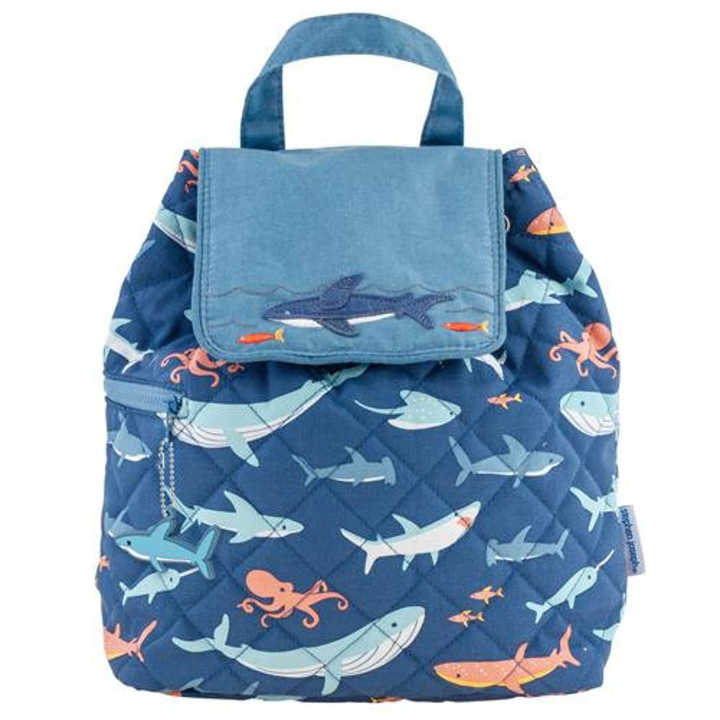 QUILTED BACKPACK ALL OVER SHARKS by Stephen Joseph