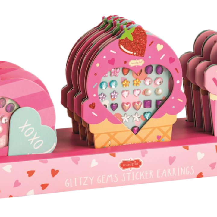 Valentine's Glitzy Gems Sticker Earrings