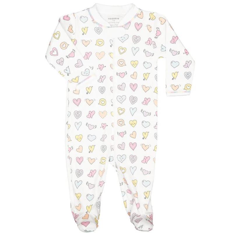 Rainbow Hearts Zipper Footie Pajama Noomie