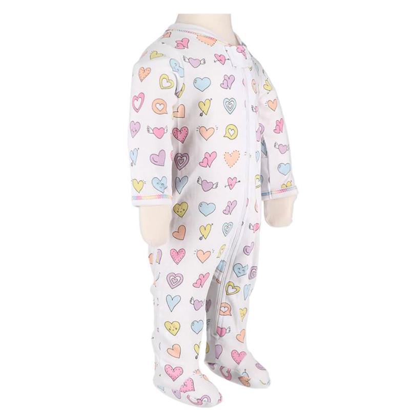 Rainbow Hearts Zipper Footie Pajama Noomie