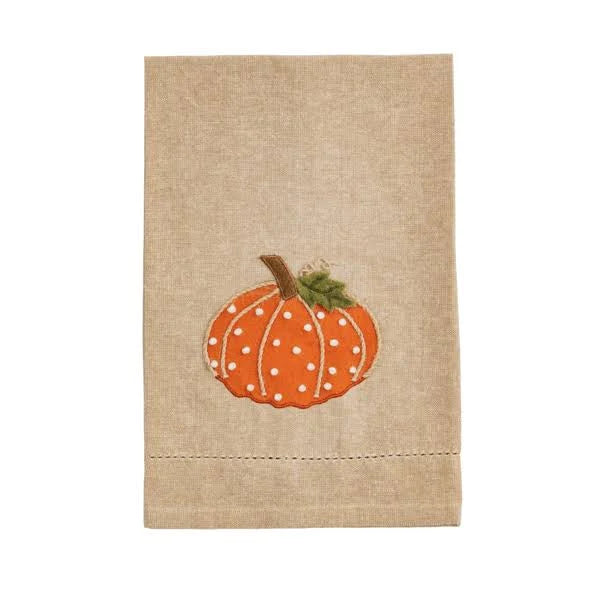 ORANGE PUMP FRENCH KNOT TOWEL