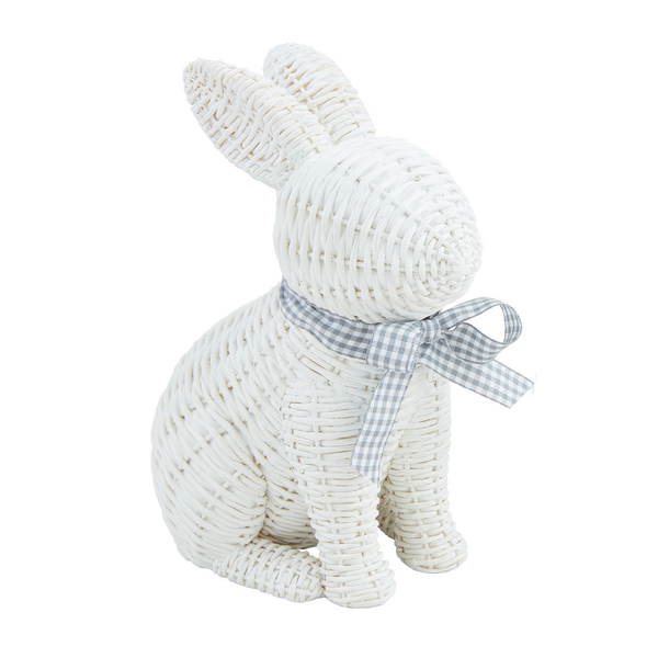 Large Wicker Resin Bunny